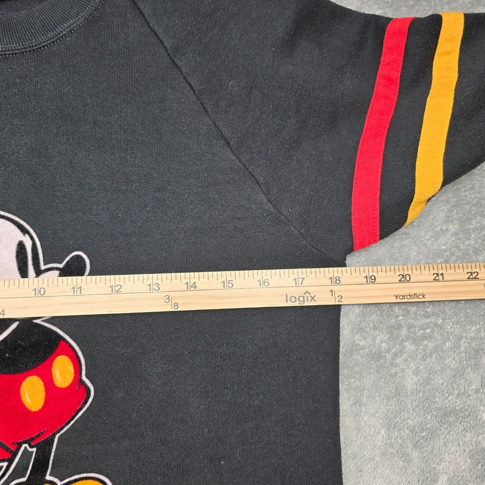 Vintage Disney Character Fashions Mickey Mouse Sweatshirt Medium Black Striped - Picture 6 of 13